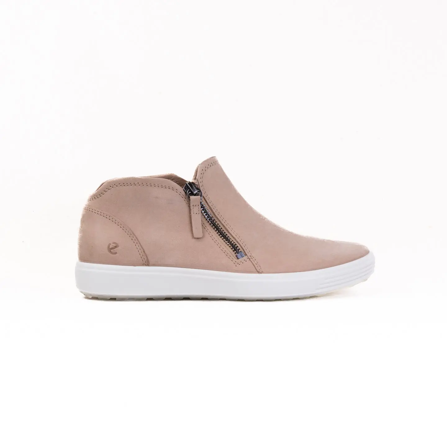 Ecco Soft 7 Side Zip Bootie (Women's) - Nude