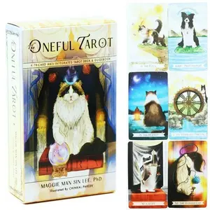 Animal Cat Tarot Cards, Tarot Deck, MBTI, Fortune-Telling Prediction Cards, Jungian Psychology Cards, Holiday Gift, Includes 78 Cards
