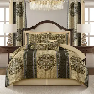 Myhand 9 Piece Damask Comforter Set
