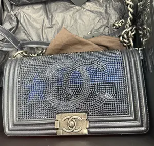 Pre-owned CHANEL france Crossbody Bags HH limited edition leboy rhinestone/Swarovski shoulder crossbody bag 10427