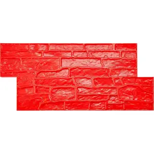 Father's Day Gift VEVOR Concrete Stamps Mat, 28 x 12 x 0.6 in, Concrete Texturing Skin Polyurethane Stamp Stone Tile Texture Mat, Slate floor Imprint Seamless Stamp Concrete Molds for Outdoor Decorative, Red