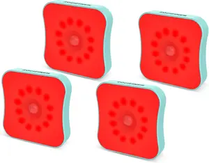 Red Light Motion Sensor Night Lights Rechargeable Battery Red Lights Stick On Magnetic Red Light 670nm RedLight Night Lights for Sleep, Bathroom, Bedroom, Stair, Hallway, Kids, 4 Pack