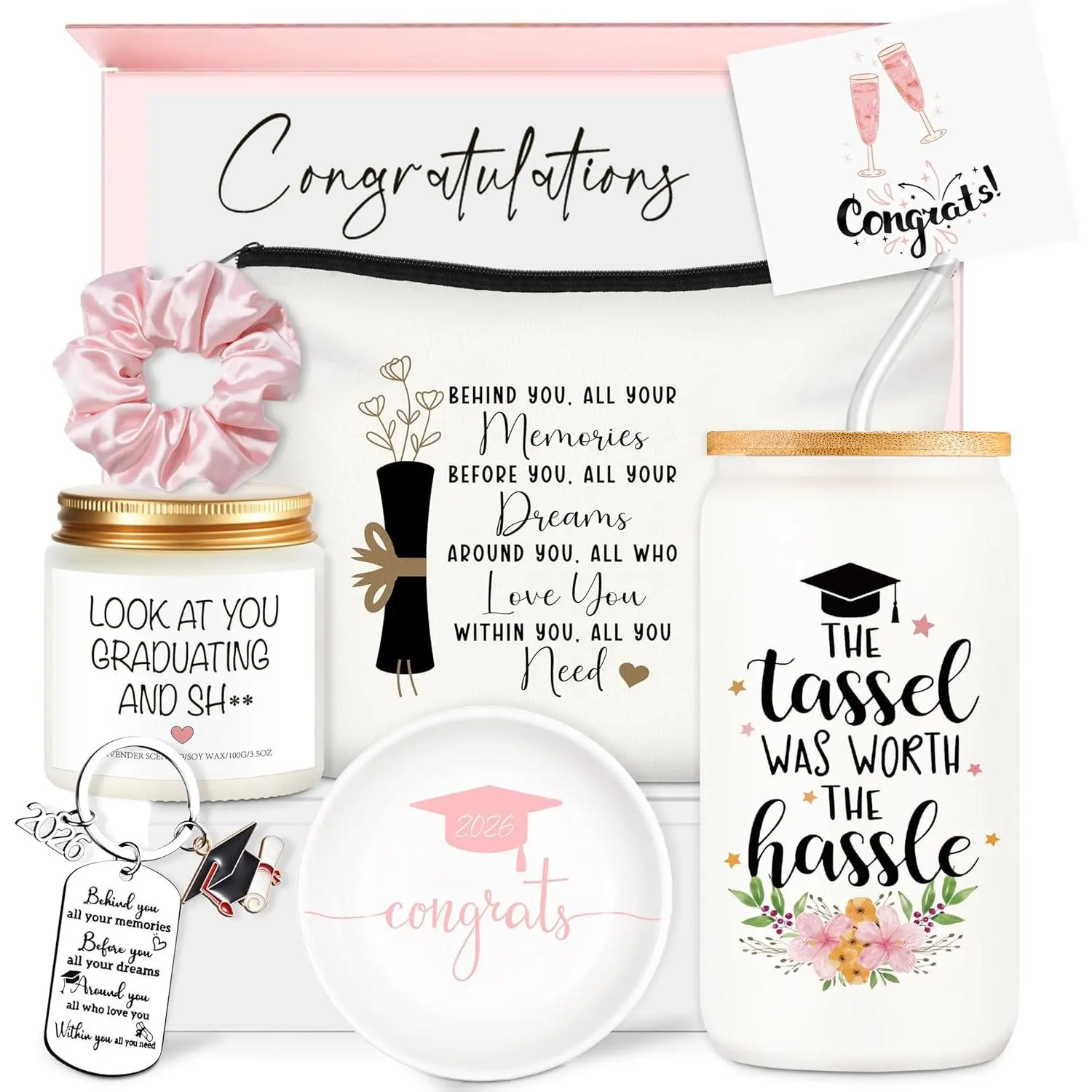 2026 Graduation Gifts for Women Her, The Tassel Was Worth The Hassle, High School College Master Grad Gifts Class of 2026 Graduation Gift Set for Daughter, Sister, Friend