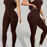 Women's Lightweight Fabric Sporty Yoga Jumpsuit, Yoga Workout Jumpsuits, Sports Jumpsuit, All-Season Casual Wear, Above-The-Ankle Activewear