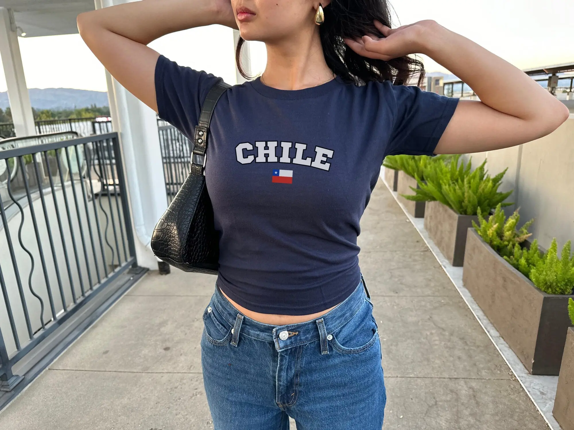 Chile Women's Baby Tee, Chile Y2K T-Shirt, Chile, Chile Crop Tee, Vintage 2000s 90's Baby Tee, Chile Shirt, Chile Tank top