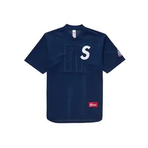 Supreme S Logo Baseball Henley Navy (men) by StockX