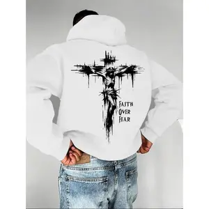 Faith Over Fear Jesus Cross Hoodie – Christian Apparel