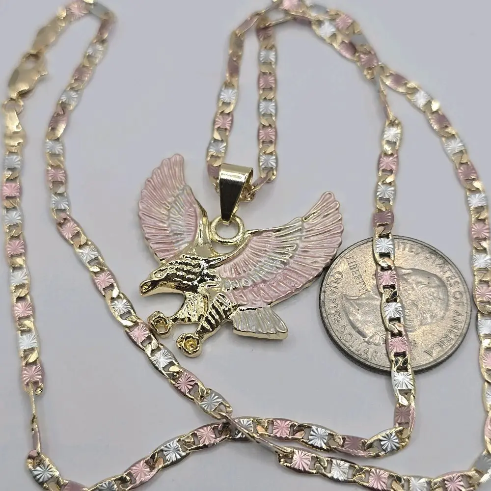 Eagle fashion style necklace gold-plated three colors beautiful 24"inches valentine's day perfect gift