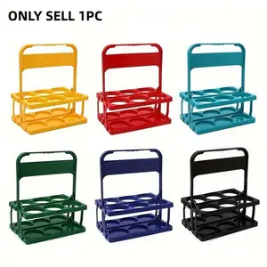 Foldable Beverage Beer Carrier, Portable Beer Handheld Rack, Holds 6 Bottles, Ideal for Parties and Outdoor Events, Sturdy Durable Design