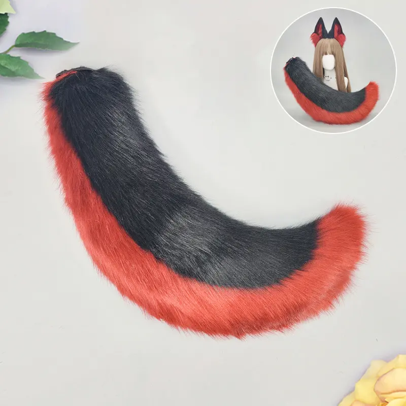 Black Wind Wolf Tail   Black Red