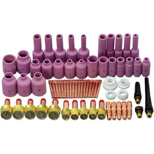 TIG Gas Lens Collet Bodies 10N 45V - Large Diameter Ceramic Cups for QQ300 PTA DB SR WP 17-26 TIG Welding 67 Count