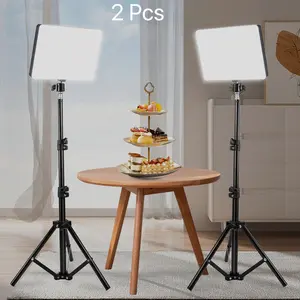 LED Video Light Kit With Adjustable 43.3" Tripod Stand - USB-Powered Ring Light For Content Creation/March Madness/Spring Break - Non-Waterproof & Battery-Free Design - World Cup