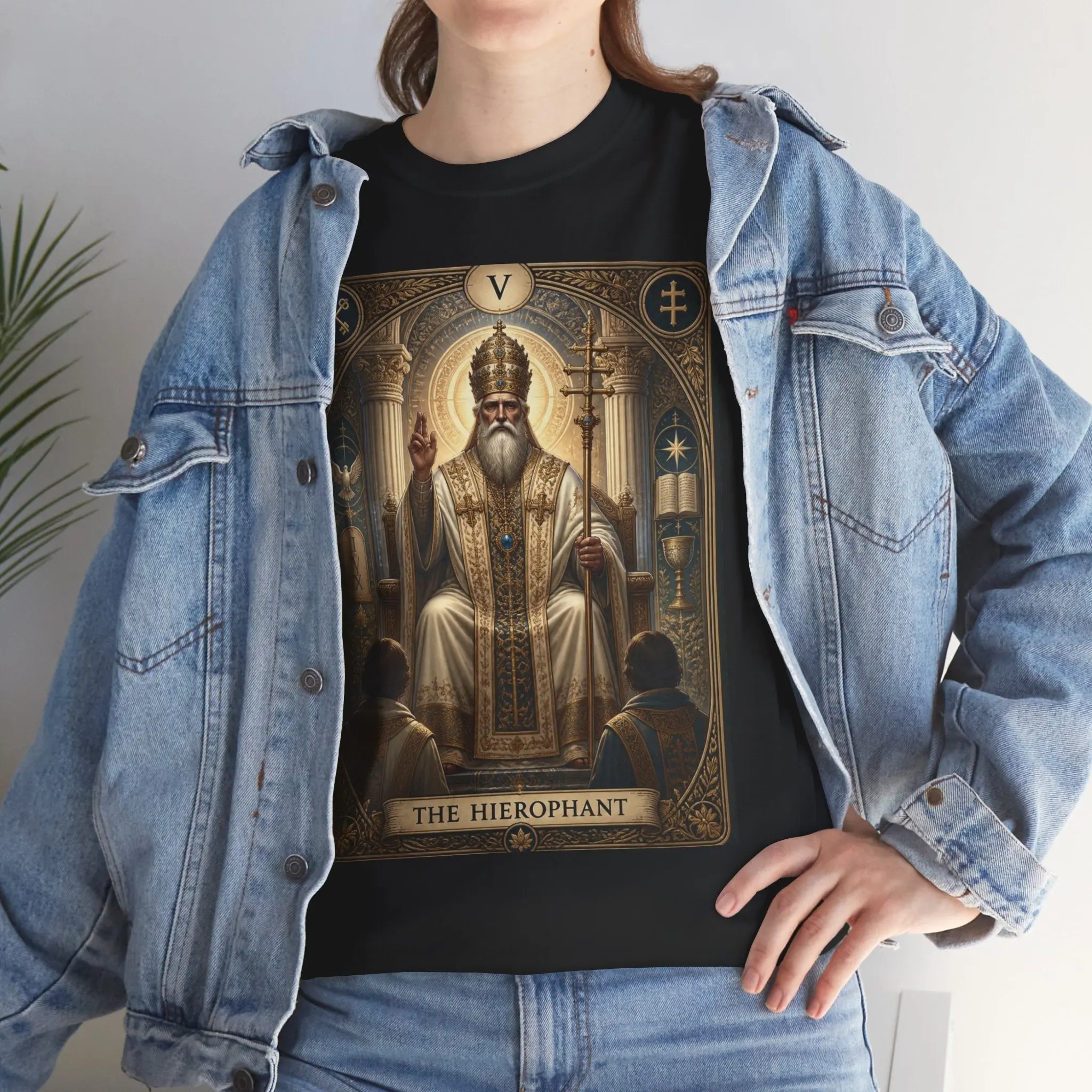 Tarot Hierophant T-Shirt — Spiritual Tarot Card Tee