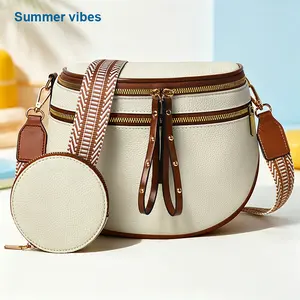 [Summer vibes] Upgraded Model Women's Double-Zipper Crossbody Bag — Lightweight, Portable, and Water-Resistant Organizer — Features an Adjustable Shoulder Strap and an Elegant Coin Purse. The Ideal Travel Companion and a Premium Gift Choice.