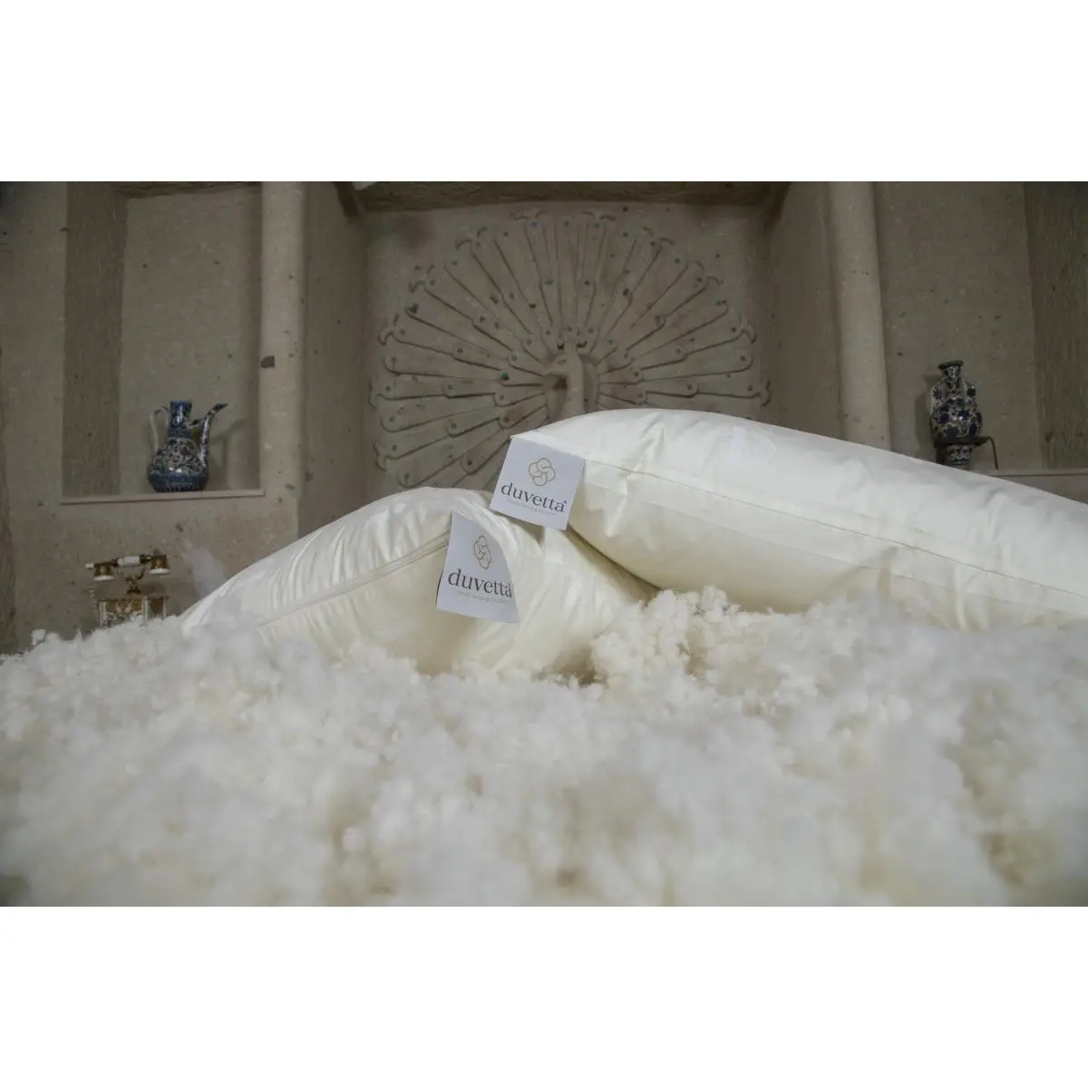 Furnia HD-DUV-WOOL-PILLOW - 20x26 in. Single All-Seasons Washable Cool White Bed Pillow, Coolness
