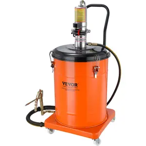 Grease Pump, 10.5 Gallon 40L Air Operated Grease Pump with 13 ft High Pressure Hose and Grease Gun, Pneumatic Grease Bucket Pump with Wheels, Portable Lubrication Grease Pump 50:1 Pressure Ratio