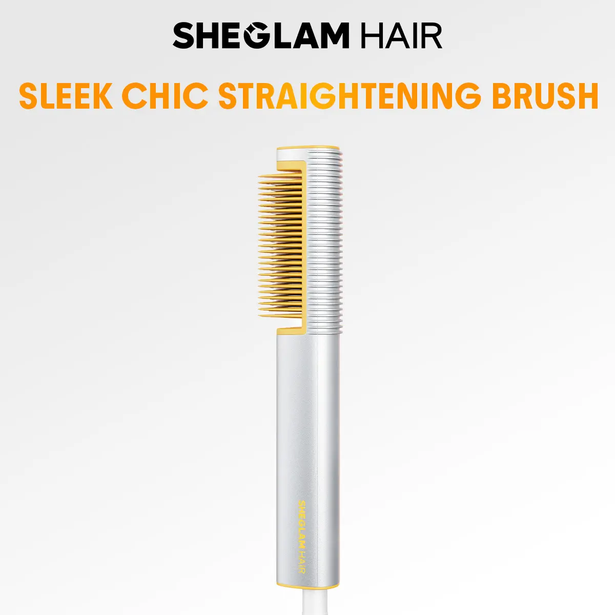 [BOGO Sale] SHEGLAM HAIR Sleek Chic 3D Thermal Straightening Brush Pro | Ionic Hair Straightener | Straight & Curly Hair Comb | 5-Level Temps | 3D Anti-Scald Design | Detangles Hair Easily For Home Salo#curly hair products #intimate gifts for women