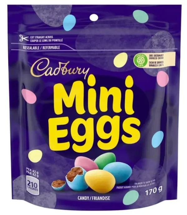 Cadbury Mini Eggs, Chocolatey Candy Eggs, 151g