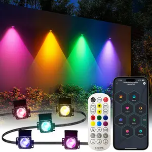 MIMIRGB Black Porch Light RGB Waterproof Outdoor Eaves Lights
