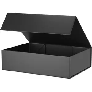 Black Gift Box 11.9" x 8.5" x 3.3" with Magnetic Closure Lid Gifts Boxe for Presents,Bridesmaid Gift Boxes,Cute Box,Birthday Gifts Boxe,Luxury for Gift Packaging, Magnetic Gifts Boxes for Wrapping Gift