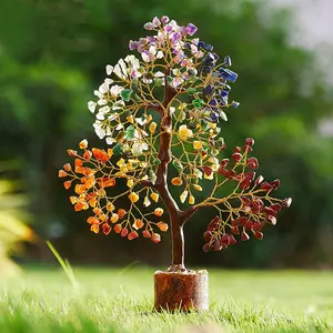 Tree Of Life Money Tree 7 Chakra Natural Healing Crystal Gorgeous Stone Gemstone Jewelry Energy Love Girlfriend Boyfriend Souvenir Valentine Father Mother Anniversary New Year Christmas Halloween Birthday Gift