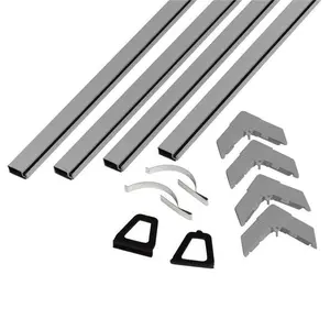 212 MAIN Mill Gray Aluminum Screen Frame Kit, 0.312x48 in., Easy Assembly - Pack of 12 (Sailing, Sports & Outdoor Water Sports Use), Aluminum Frame