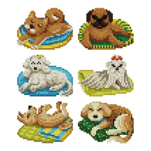 Mini Dazzles™ - Dogs with Pillows Diamond Painting Kit