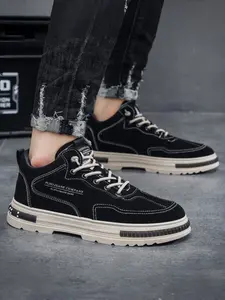 Men's Casual Sports Boots, Urban Fashion, Comfortable Thick Anti-Slip Sole, Breathable Leather Upper, Multi-Purpose Shoes