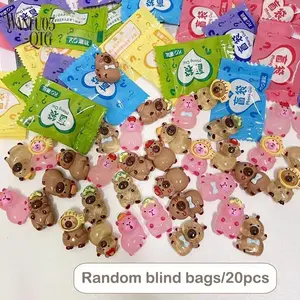 Hot 20pcs Capybara Random Pack Animals Model Mini Kapibare Action Figures Figurine Home Decoration Kids Gift