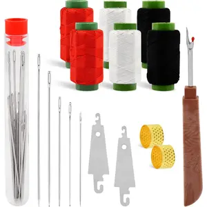 37 count Big Eye Steel Sewing Tool Set, Stainless Steel  for Hand Sewing,  and Thread Kit, Long & Thin  Quilting & Sewing  Kit for Household, DIY