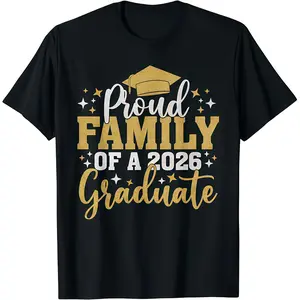 Family Senior 2026 Proud Family of A 2026 Graduate Done 2026 T-Shirt Shirt Round Neck