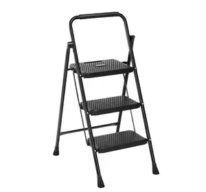 edx 3 Step Ladder, Portable Folding Step Stool Heavy Duty, Anti-Slip, Lightweight 800Lbs Capacity