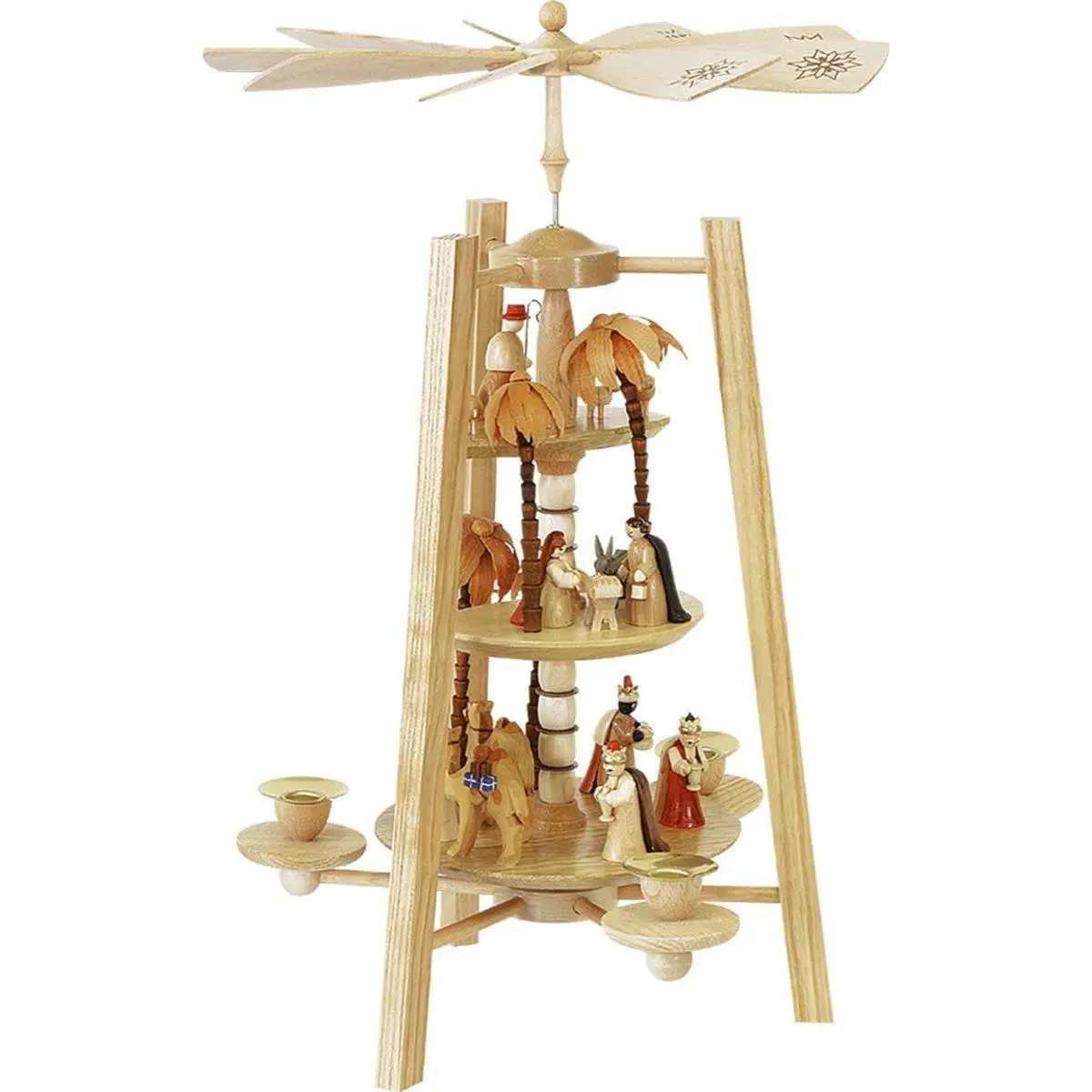 Alexander Taron 15918 Richard Glaesser 3-Tier Pyramid Nativity Religious Ornament, Home Decor, Gift for Home Supplies, Decoration