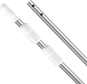 Pool Pole, Professional 12 FT Thicken Pool Pole Telescopic, Pool Cleaning Pole, Adjustable 3 Piece Telescopic Pole, Swimming Pool Cleaning Pole, Strong Lock & Grip