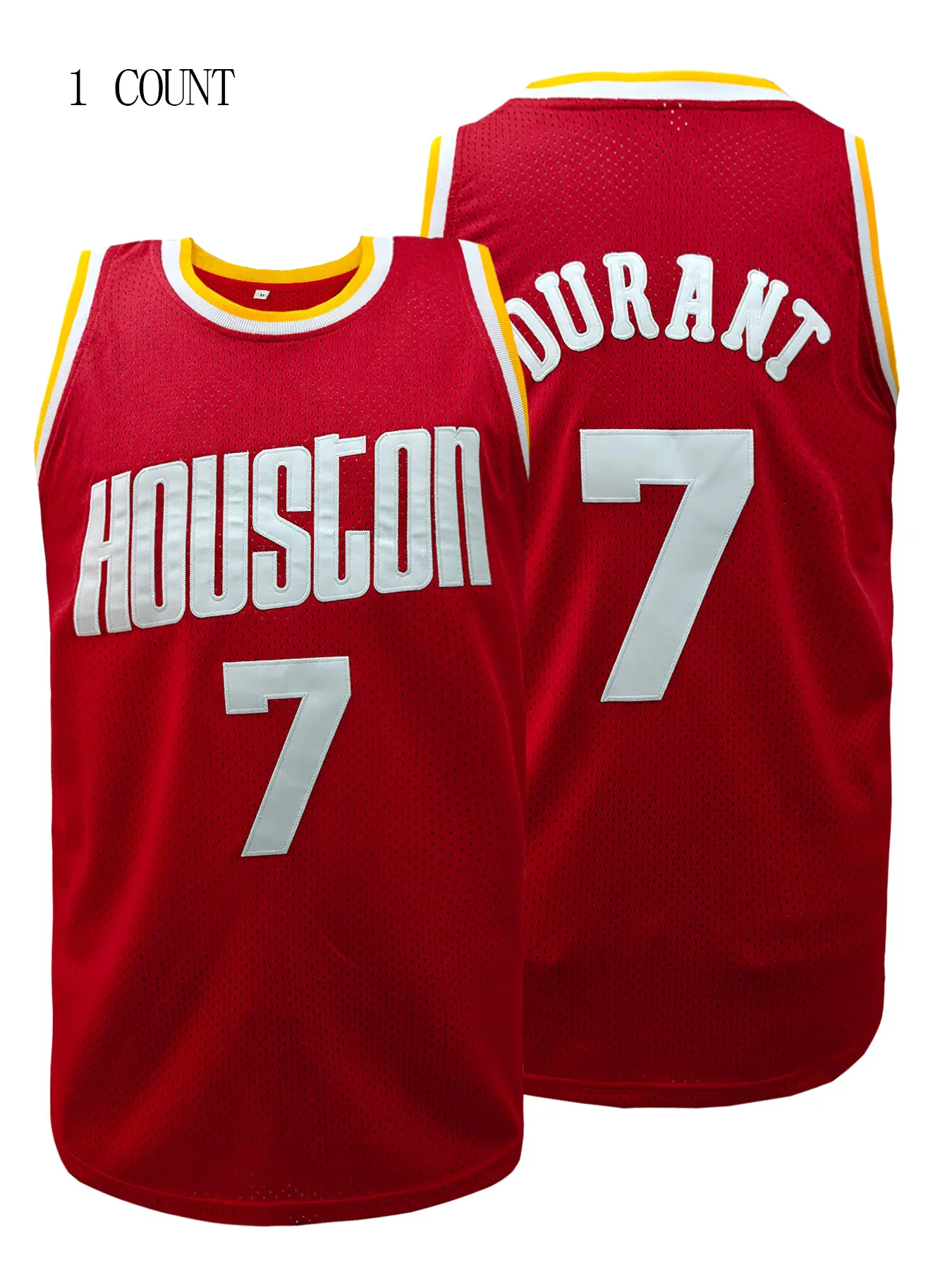 Men's Basketball Lightweight Sporty Jersey - Digital Embellished #7 Tank Top, Breathable Loose Fit Sports Vest for Basketball, Gym, All-Season Athletic Shirt, Gift for Players & Fans, Durable Sportswear Clothing, Athletic Active Tops