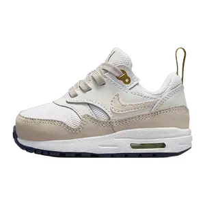 Air Max 1 EasyOn Infant "White Bronzine Midnight Navy Light Orewood Brown (I)" DZ3309 103