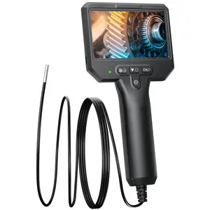 3.9mm Endoscope Camera With Light  1920p Hd Industrial Borescope Inspection 4.3" Ips Screen 5ft Semi-rigid Cable Ip67 Waterproof Snake Cam For Car Engine Aircraft Mechanic Tools