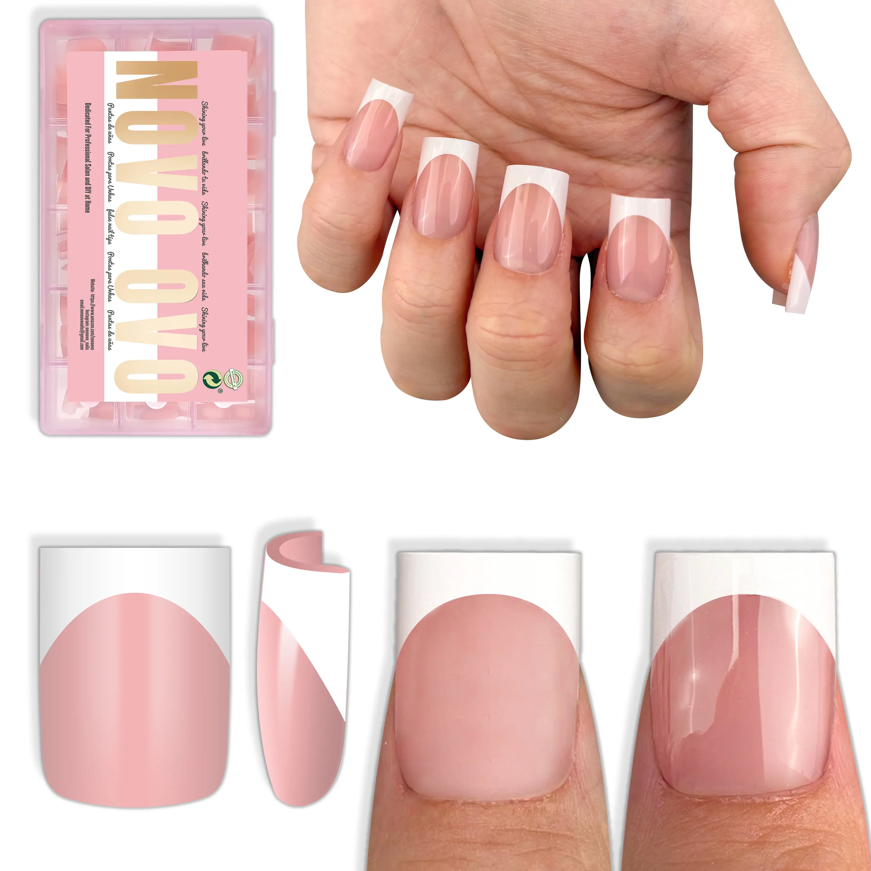 White French Tip Baby Pink
