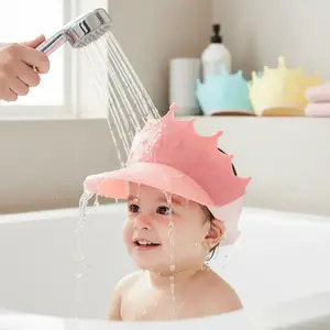 Adjustable Silicone Baby Ear Protection Bath Cap, Anti-Slip Wash Hat for Newborns, Eco-Friendly Waterproof Shower Visor, Safe Baby Bathing Supplies, Kids Shower Cap