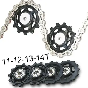 1Count/2Counts 11T 12T 13T 14T Bearing MTB Bicycle Rear Guide Wheel Road Bike Jockey Rear Derailleur Pulley Roller for Shimano Sram Repair Kit