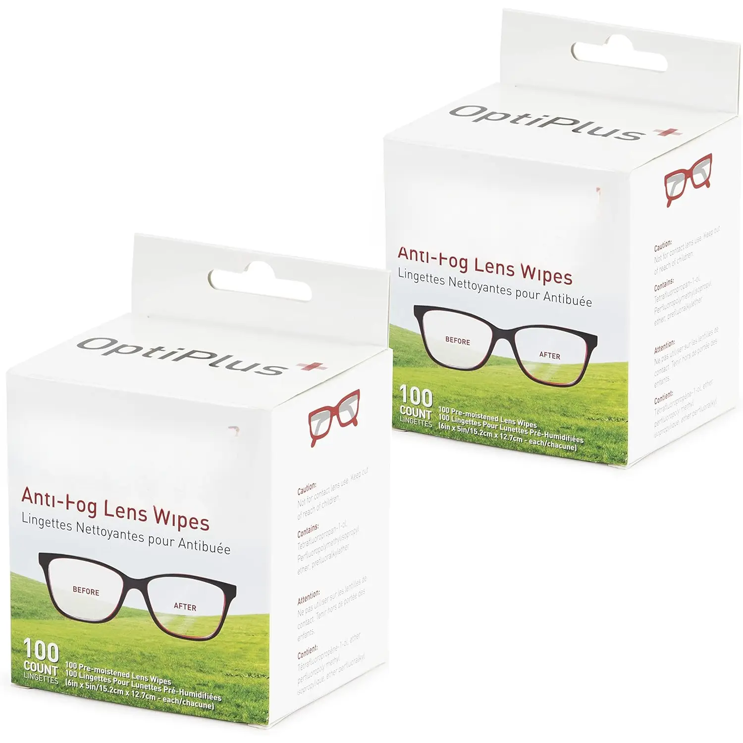 Anti Fog Lens Wipes l Pre-Moistened l Cleaning Wipes for Glasses, Laptops Screens,  Phones, Optical Lens, Goggles, and Watch Screen l Quick-Dry & Scratch-Free l Two Pack of 100 Pack