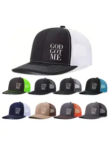 Unisex Baseball Cap, God Got Me Letter Printed, Mesh Material, Adjustable Fit, Casual Style, All-Season Wear, Sports Outdoor Hats, Ideal for Outdoors, Mesh Hat