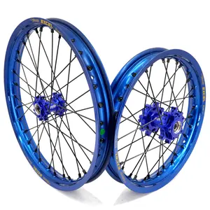 KKE 19/16" Wheels Excel Rims for Talaria Sting mx3 R mx4 Blue Hub Black Spokes CNC Made Anodized Hub 6082-T6 Aluminum Set