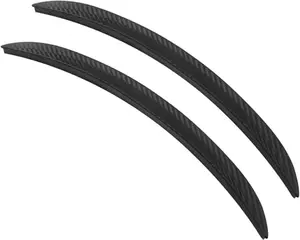 Car 3D widened wheel arch guard strips—scratch-resistant, impact-protective soft rubber decorative carbon fiber texture body protection stickers, universal fit; protective shields/mud guards