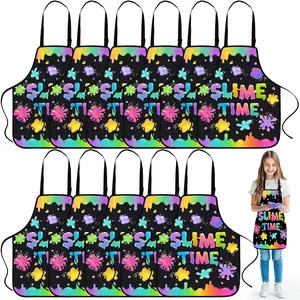 Coume Kid Art Paint Aprons Waterproof Cooking Bibs for Age 3-7 Years Splatter School Party
