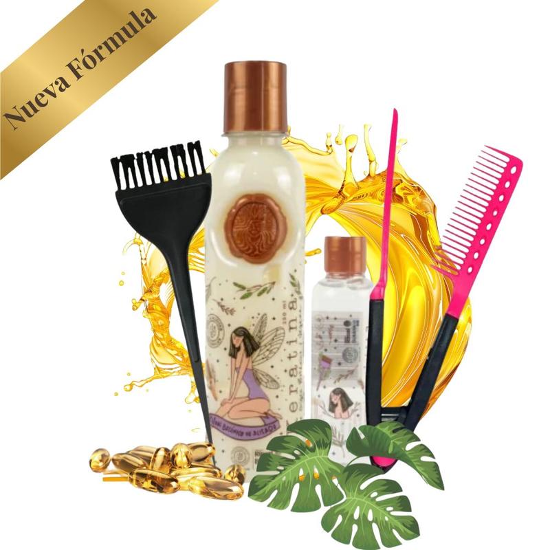 Origen Botanico keratina + Brush + Straightener comb (3 Pack)