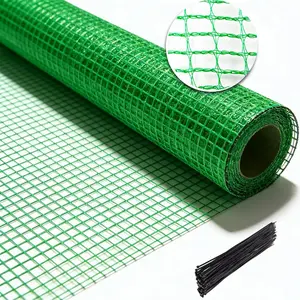 Garden Fence Temporary Fence, 4'x100' with 50 Zip Ties, Plastic Fencing Safety Fence Snow Fence, Construction Fencing for Yard, , Pet, Rabbits, Chicken, Dogs,  Barrier, Green