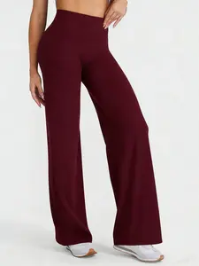 Yoga Pants with High Waist for Toning Buttocks, Suitable for Indoor and Outdoor Workouts. Pure Color Sport Pants for Women Fit Womenswear Fitness Leggings