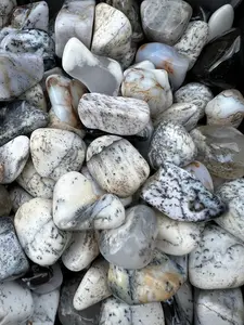 Merlinite Tumbled Stone - Dendritic Opal Stone