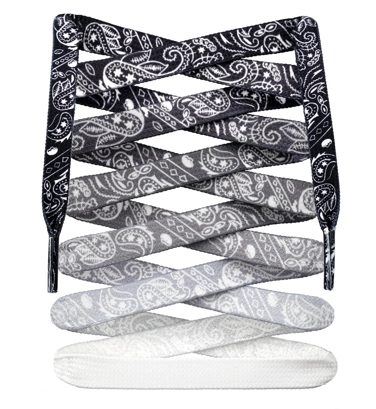 Flat Sublimated Paisley Shoelaces Flat Sublimated Paisley Shoelaces